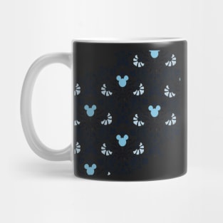 Indigo Hidden Character Pattern Mug